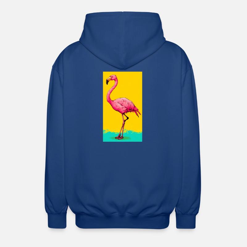 Flamant - Veste à capuche unisexe - bleu royal