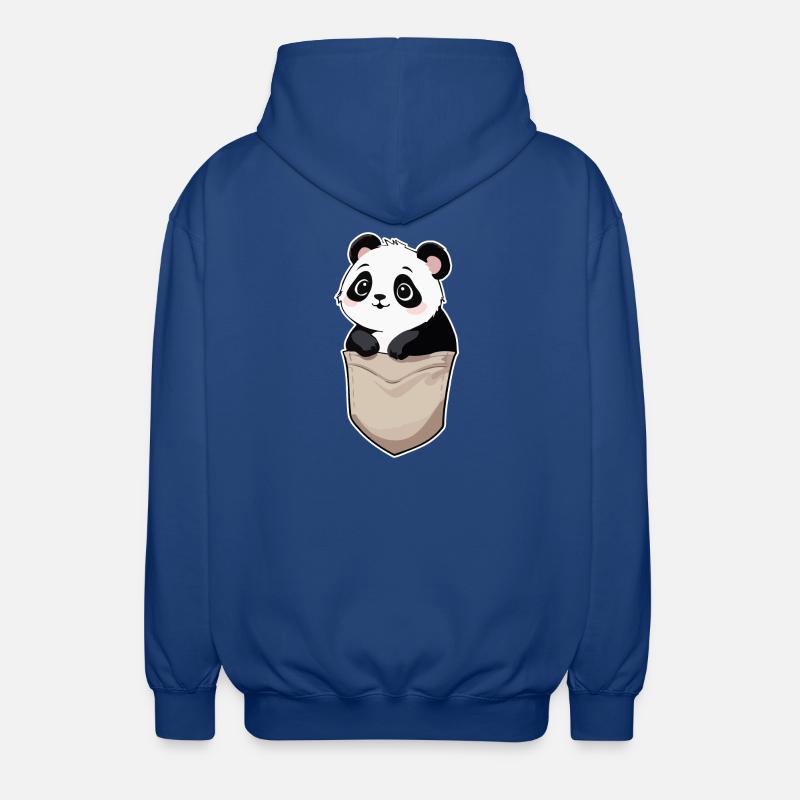 Panda mignon dans la poche - Veste à capuche unisexe - bleu royal