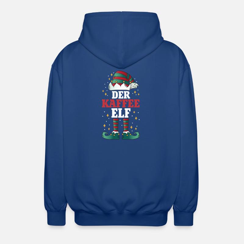 Noël L’Elfe du Café - Veste à capuche unisexe - bleu royal