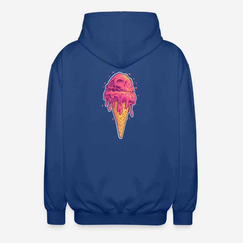 Crème glacée Crème glacée - Veste à capuche unisexe - bleu royal