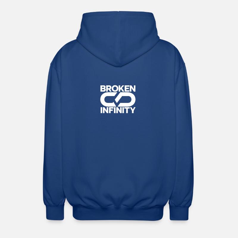 broken_infinity_white - Veste à capuche unisexe - bleu royal