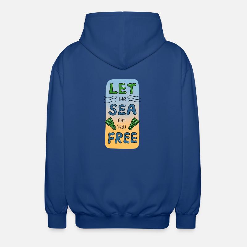 Laisse la mer te libérer - Veste à capuche unisexe - bleu royal