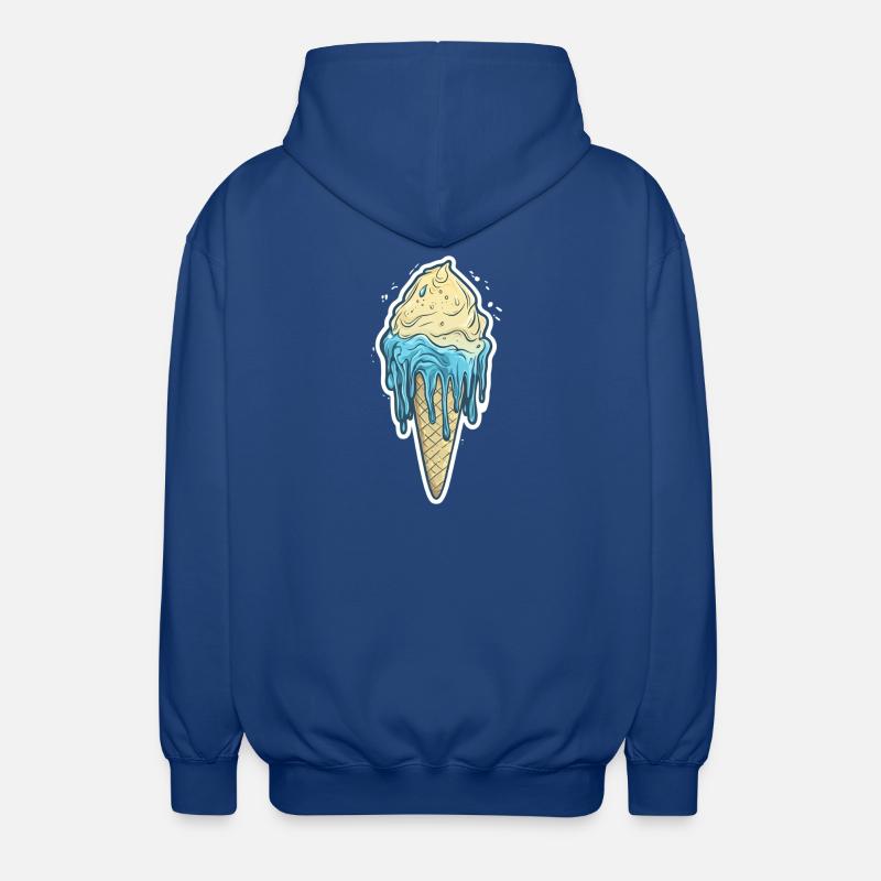 Crème glacée Crème glacée - Veste à capuche unisexe - bleu royal