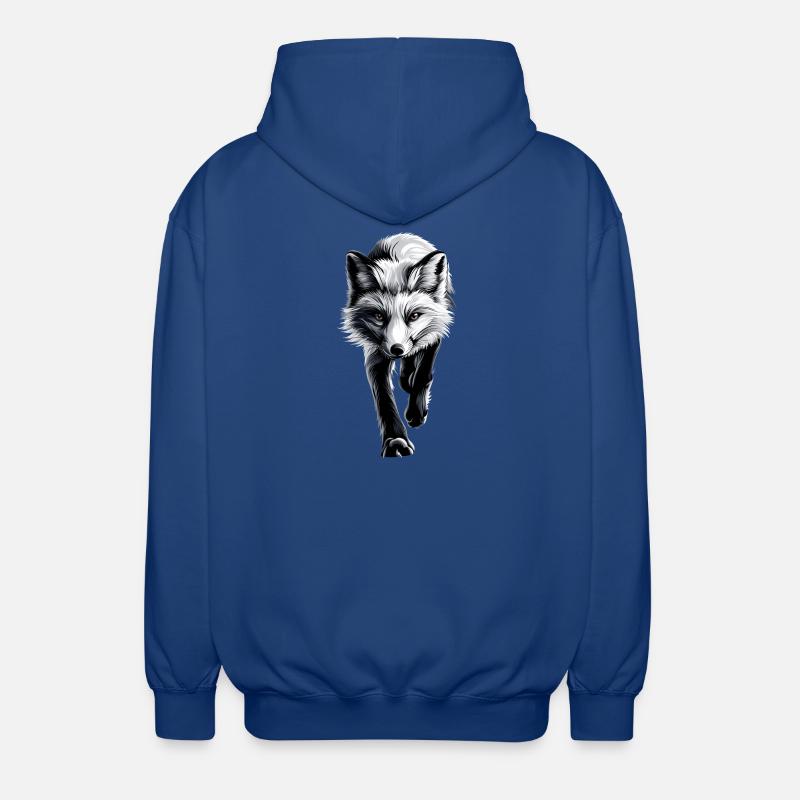 Polarfuchs Schneefuchs Eisfuchs Süßer Weißer Fuchs - Unisex Kapuzenjacke - Royalblau