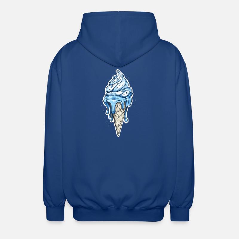 Eiscreme Eis - Unisex Kapuzenjacke - Royalblau