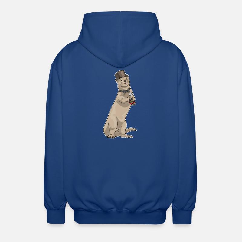 Otter Bräutigam Ehering Hochzeit - Unisex Kapuzenjacke - Royalblau
