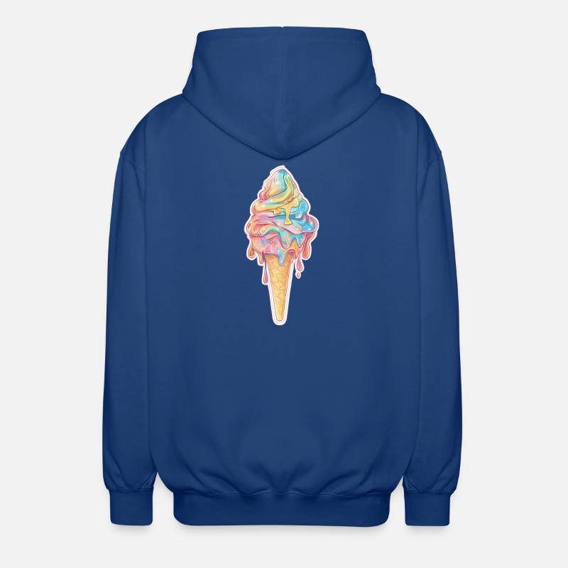 Eiscreme Eis - Unisex Kapuzenjacke - Royalblau