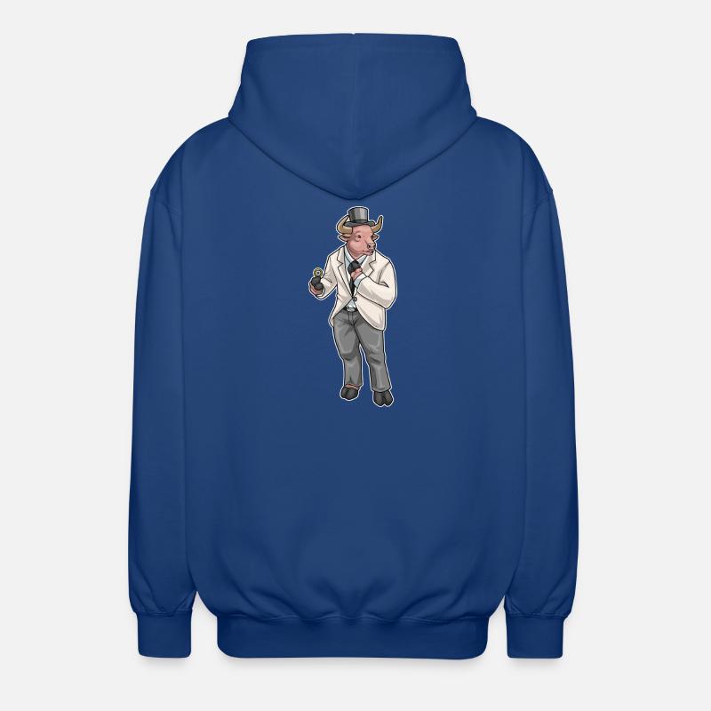 Stier Bräutigam Ehering Hochzeit - Unisex Kapuzenjacke - Royalblau