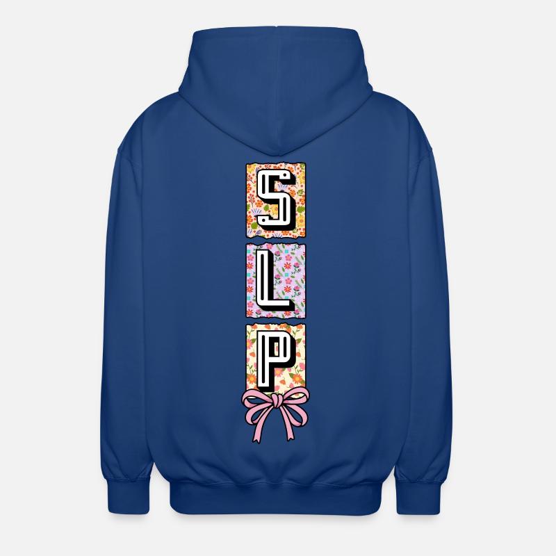 SLP Speech Language Pathology Speech Therapist - Unisex Hooded Jacket - royal blue