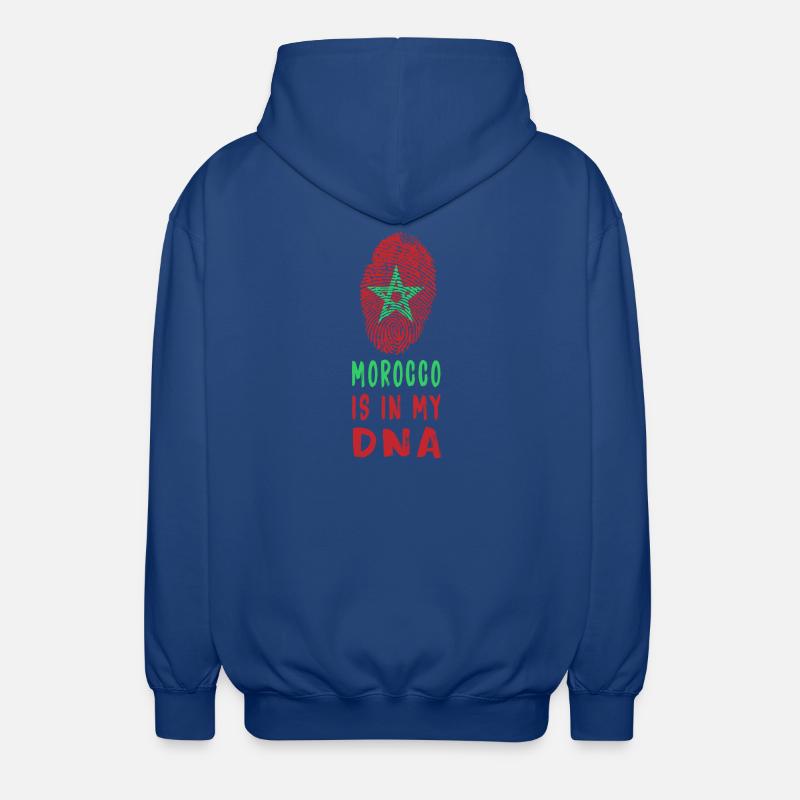 Le Maroc est dans mon ADN / idée cadeau - Veste à capuche unisexe - bleu royal