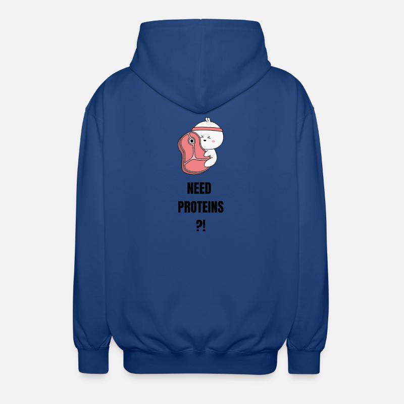 Need Proteins - Unisex Hooded Jacket - royal blue
