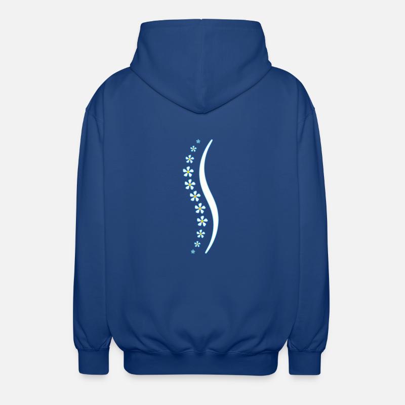 Blumen-Wirbelsäule blau - Unisex Kapuzenjacke - Royalblau