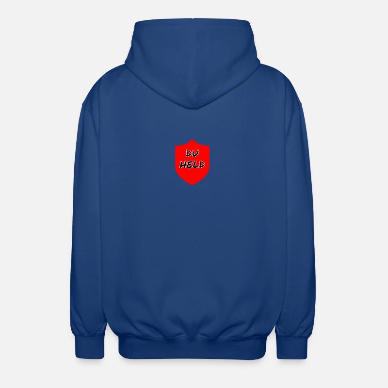 Du Held Schild - Unisex Kapuzenjacke - Royalblau