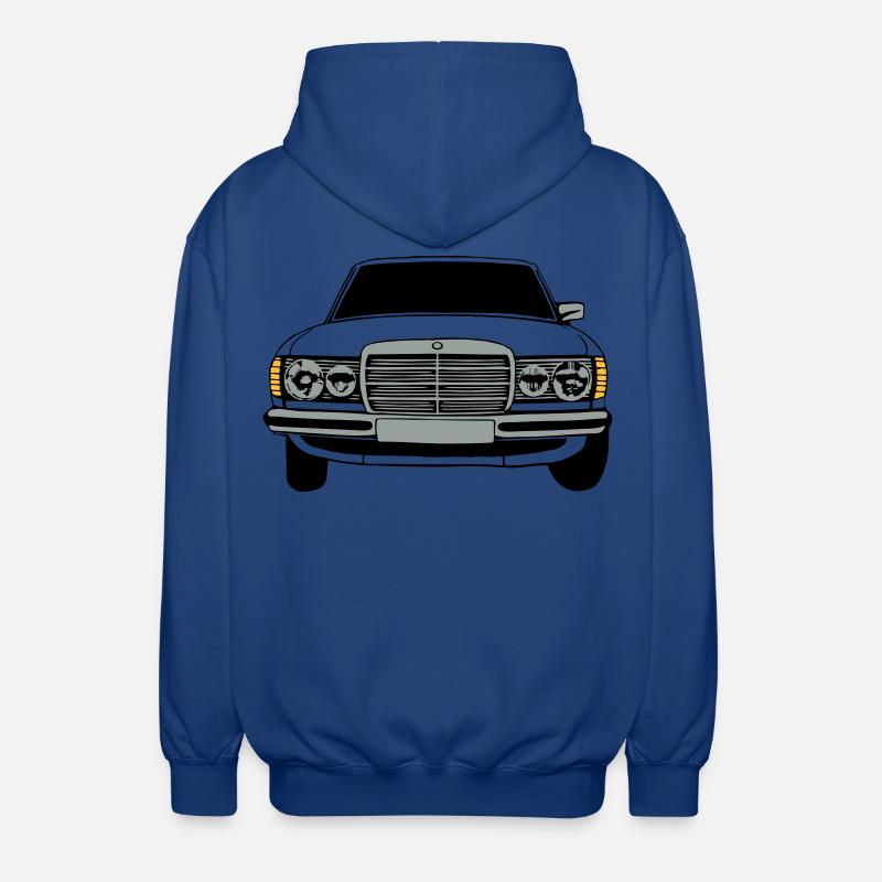 MB W123 Youngtimer Oldtimer,70er,80er (25) - Unisex Kapuzenjacke - Royalblau