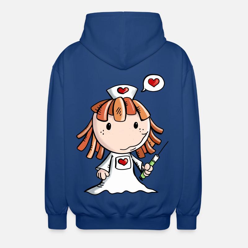 L'amour Infirmière - coeur - Mignon - Profession - Veste à capuche unisexe - bleu royal