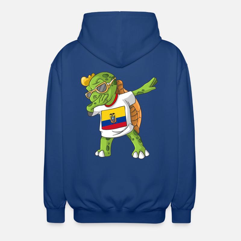 Ecuador Dabbing Schildkröte - Unisex Kapuzenjacke - Royalblau
