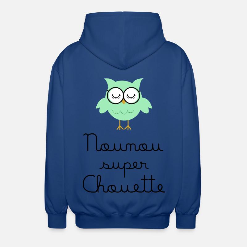 Kindermädchen große Eule - Unisex Kapuzenjacke - Royalblau