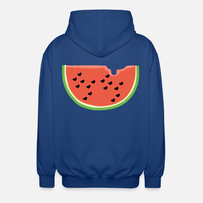 Melone mit Herz - Geschenk - Wassermelone - Comic - Unisex Kapuzenjacke - Royalblau