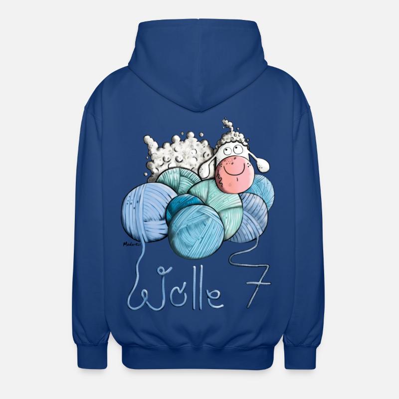 Schaf auf Wolle 7 - Unisex Kapuzenjacke - Royalblau