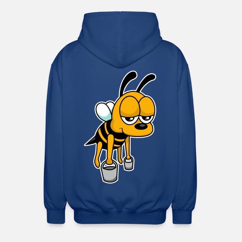 Worker bee - design - Unisex Hooded Jacket - royal blue