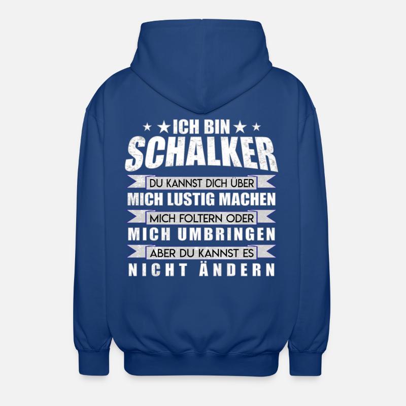 Ich bin Schalker | Fan Design Geschenkidee - Unisex Kapuzenjacke - Royalblau