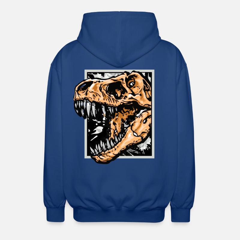 Dinosaures / T-Rex / Trex / Idée cadeau - Veste à capuche unisexe - bleu royal