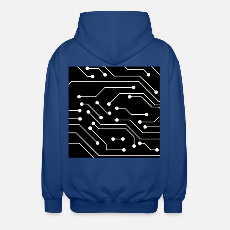 Computer pattern - Unisex Hooded Jacket - royal blue