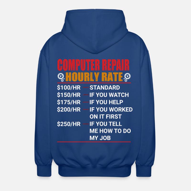 ordinateur - Veste à capuche unisexe - bleu royal