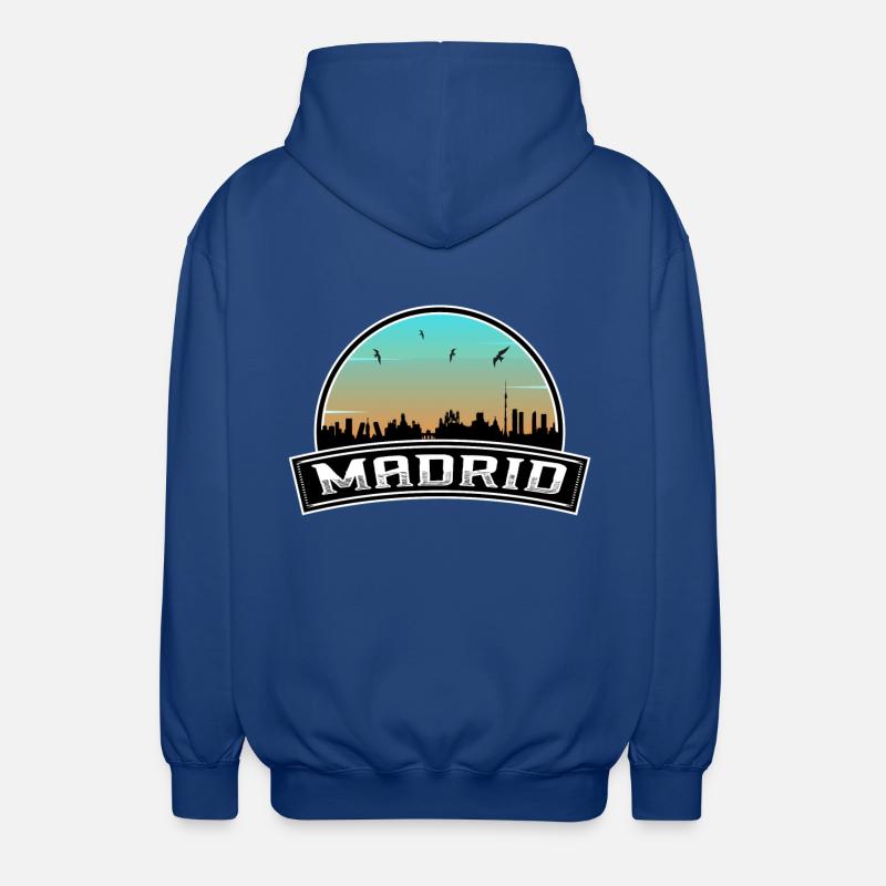 Madrid Spanien Skyline Spanisches Souvenir - Unisex Kapuzenjacke - Royalblau