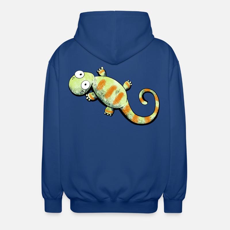 Happy Gecko I Echse - Unisex Kapuzenjacke - Royalblau