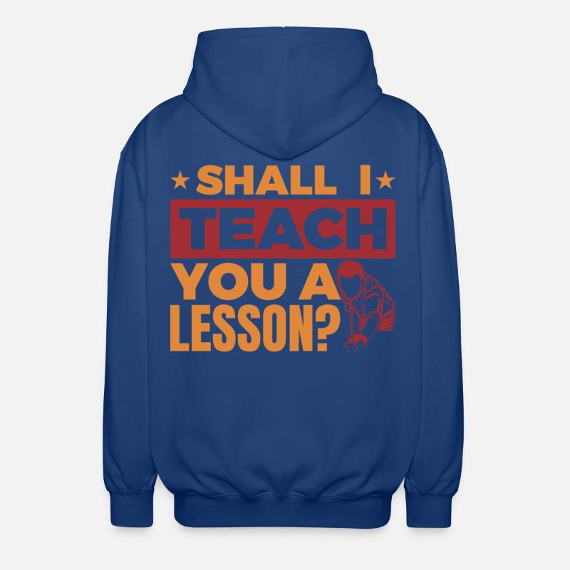 Drôle de dicton de billard - Veste à capuche unisexe - bleu royal