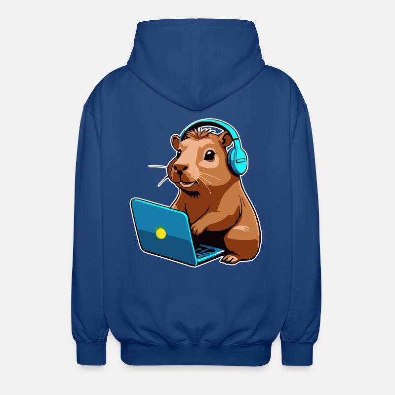 Capybara Programmierer Coder Computer - Unisex Kapuzenjacke - Royalblau