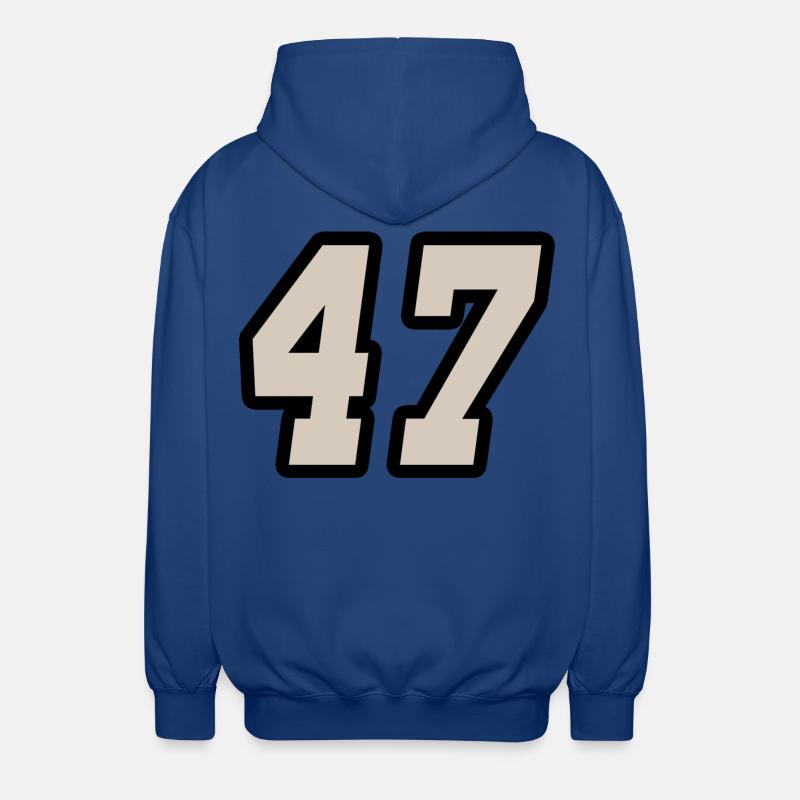 Nummer siebenundvierzig 47 - Unisex Kapuzenjacke - Royalblau