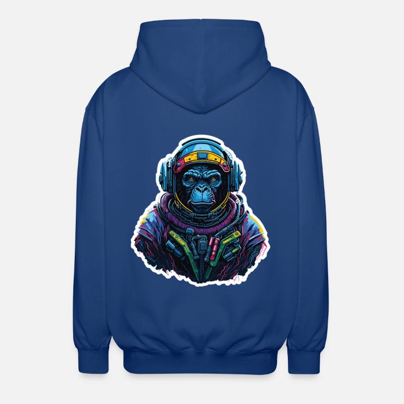 Gorille Astronaute Neon - Veste à capuche unisexe - bleu royal