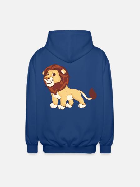 A magnificent lion - Unisex Hooded Jacket - royal blue
