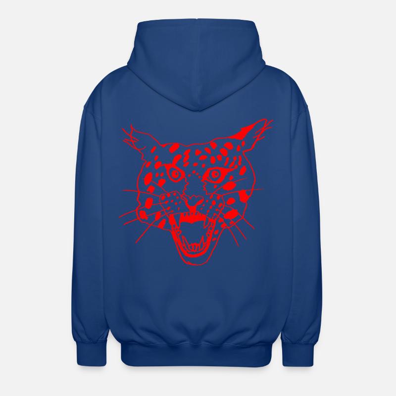 Jeff Leopardy - Veste à capuche unisexe - bleu royal