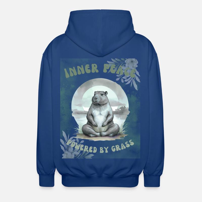 Inner Peace – Powered by Grass - Unisex Kapuzenjacke - Royalblau