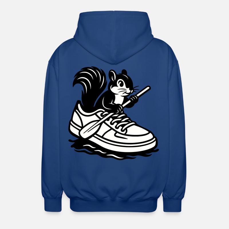 Eichhörnchen im Sneaker! - Unisex Kapuzenjacke - Royalblau