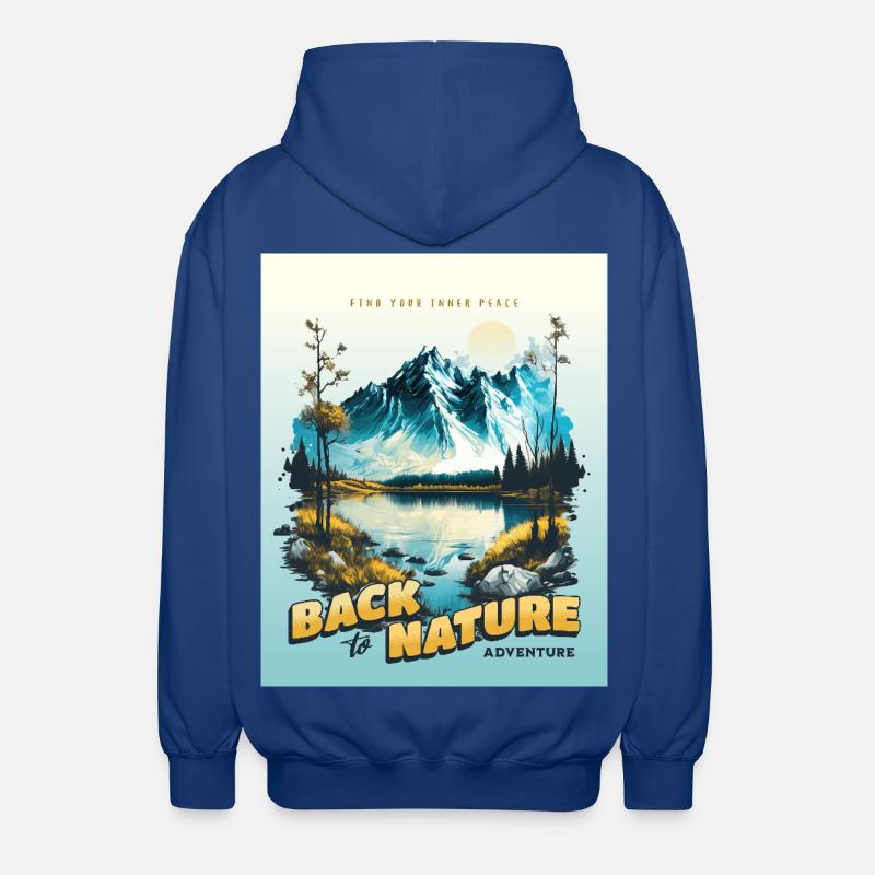 Pêche : Back to Nature - Veste à capuche unisexe - bleu royal
