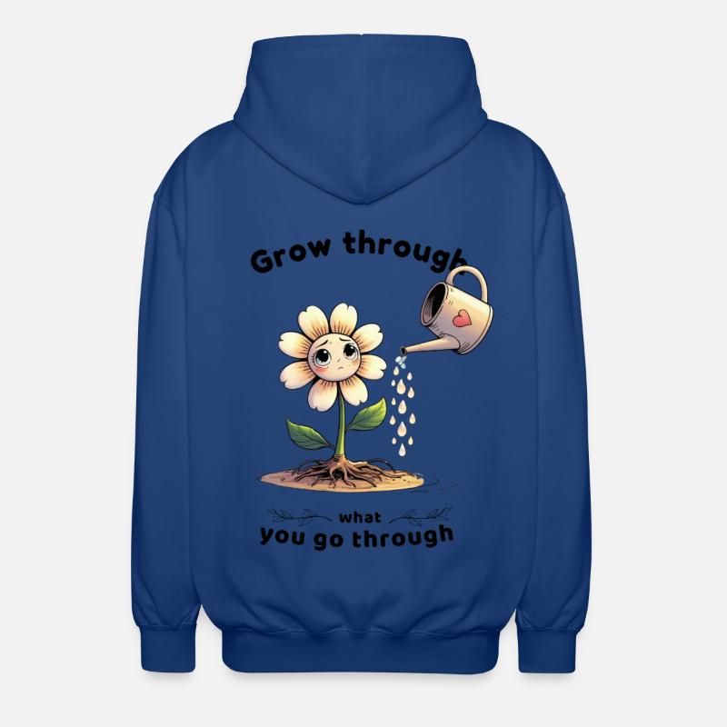 Selbstliebe wächst mit jeder Träne - Unisex Kapuzenjacke - Royalblau