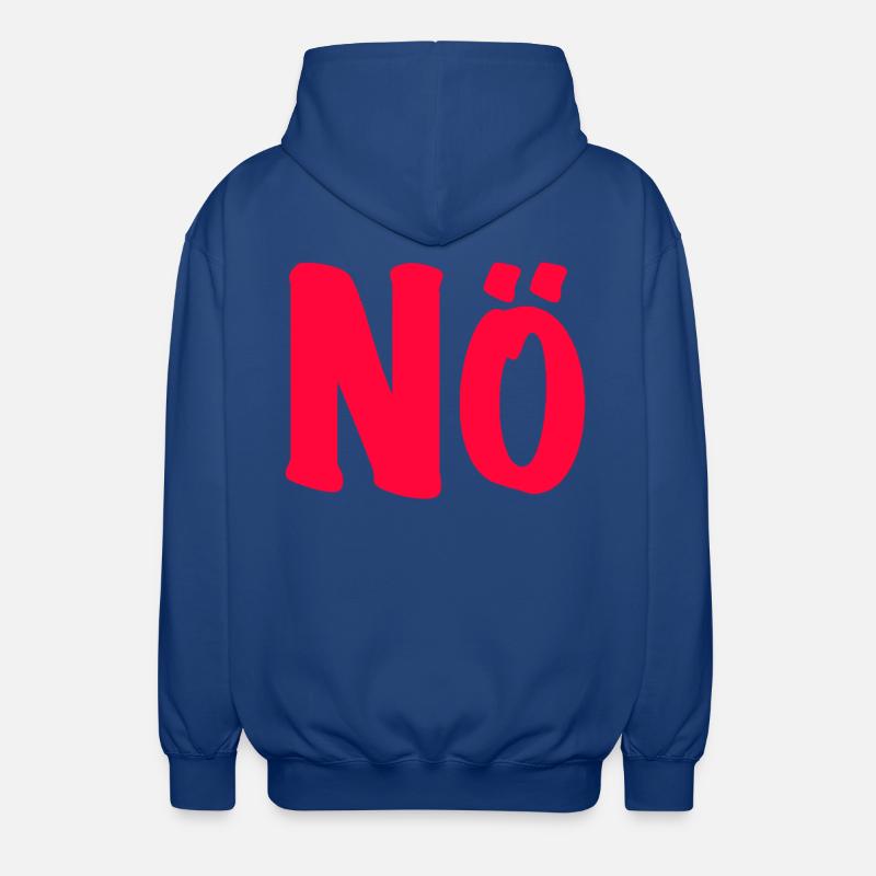 Nö - Bin dagegen - Null Bock  - Unisex Kapuzenjacke - Royalblau