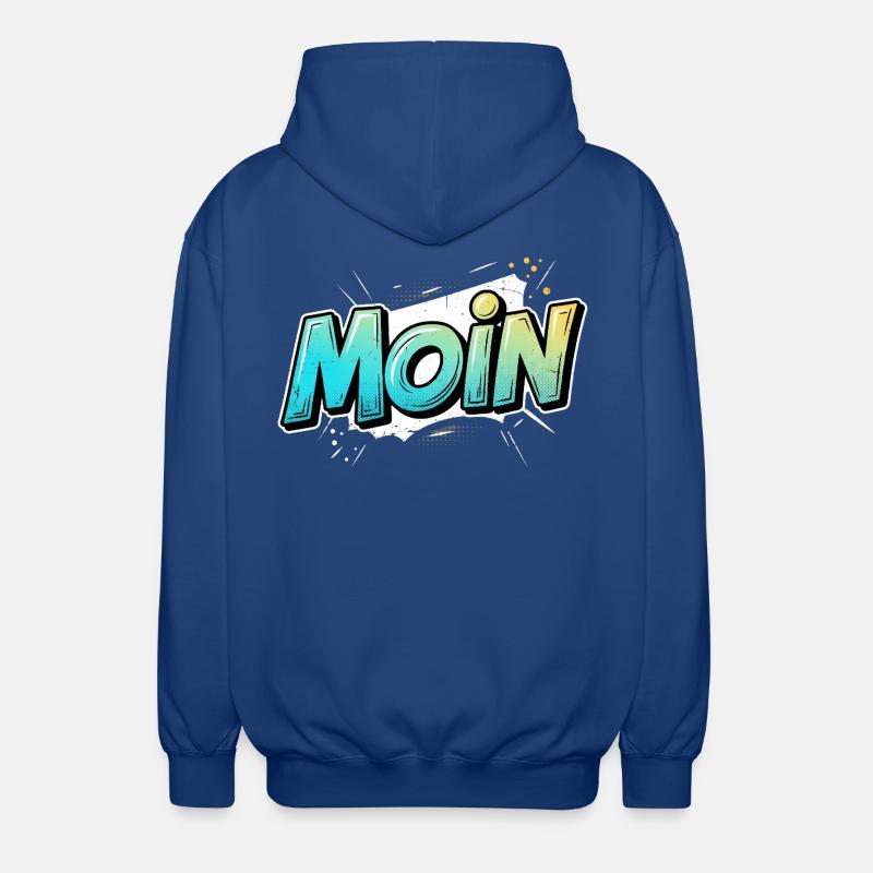 Comic Pop Art Moin Design - Unisex Hooded Jacket - royal blue