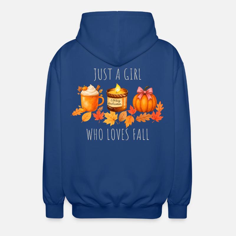 Nur ein Mädchen das Herbst liebt - Unisex Kapuzenjacke - Royalblau
