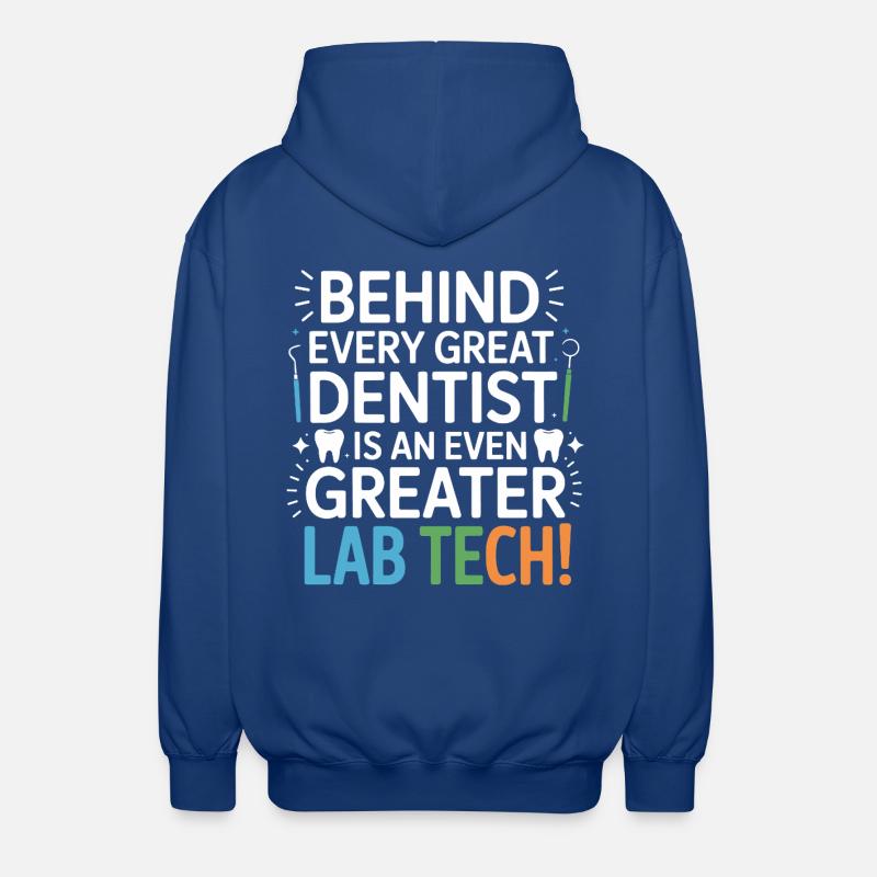 Conception dentaire de Greater Lab Tech - Veste à capuche unisexe - bleu royal