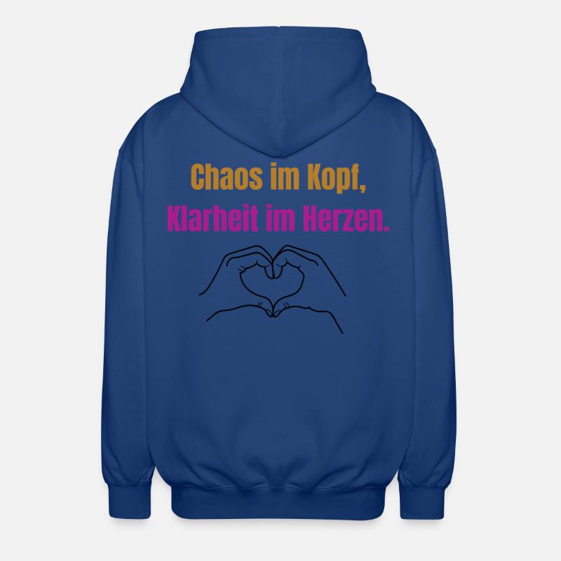Chaos Statement ADHD and Autism - Unisex Hooded Jacket - royal blue