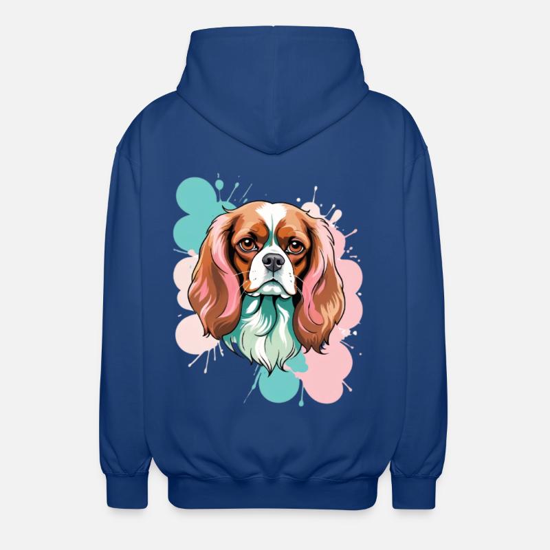 Cavalier King Charles Spaniel arbexplosion - Veste à capuche unisexe - bleu royal