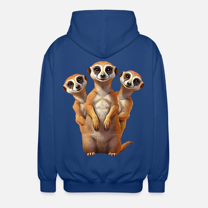 Erdmannchen - Veste à capuche unisexe - bleu royal