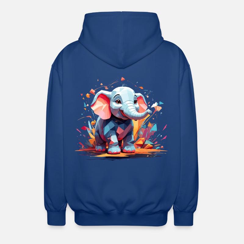 Elefant Farbexplosion - Unisex Kapuzenjacke - Royalblau
