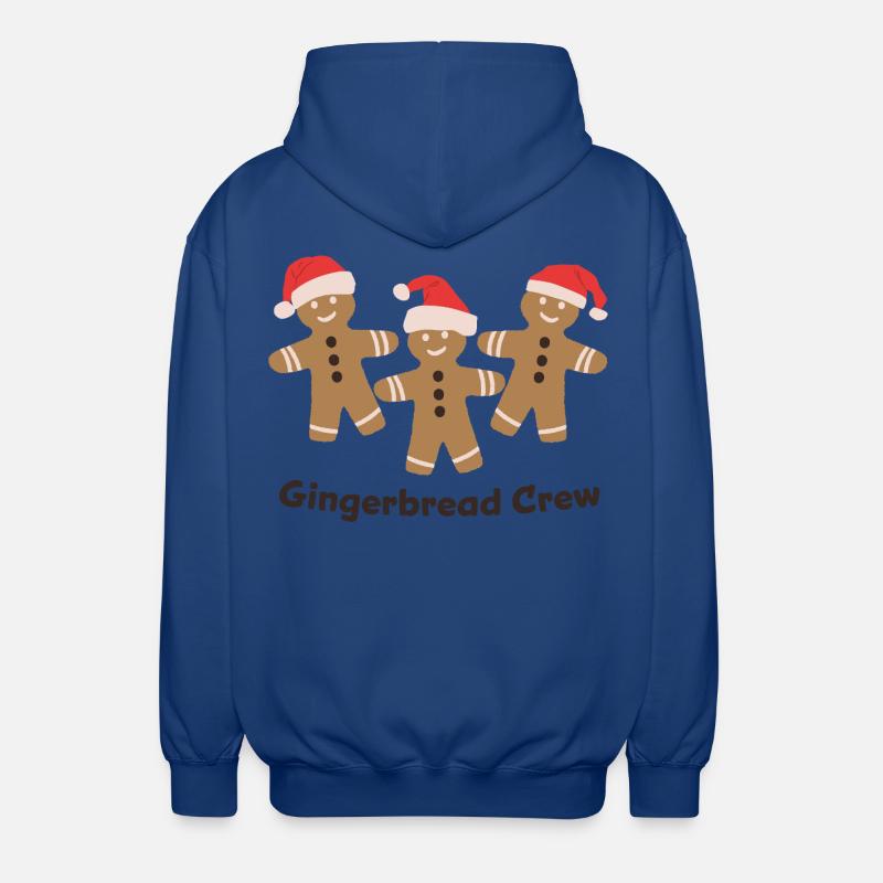 Gingerbread Crew - Weihnachten Plätzchen backen  - Unisex Kapuzenjacke - Royalblau