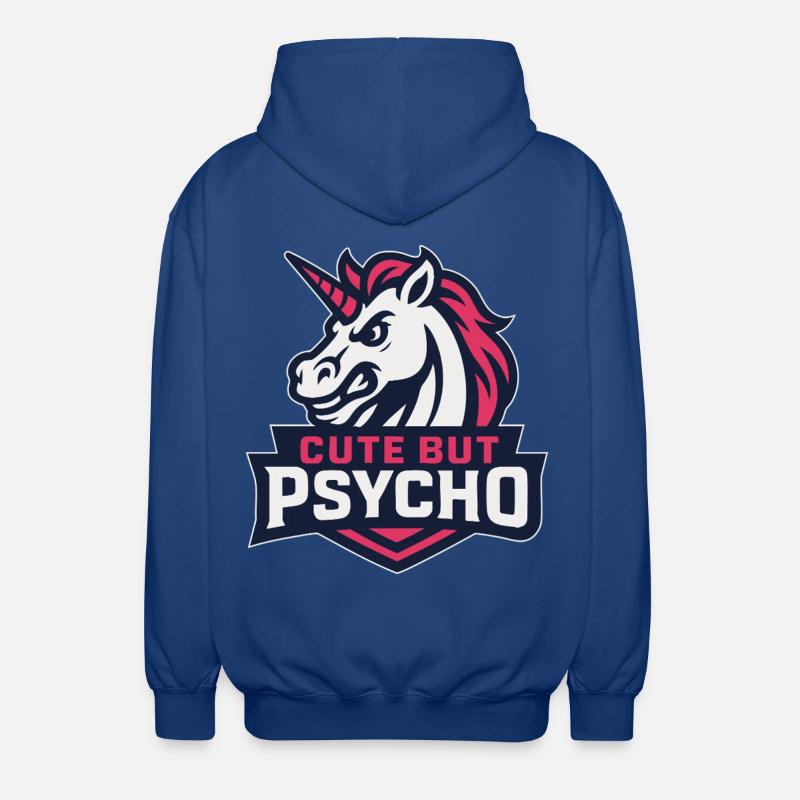Freches Einhorn mit Spruch - Unisex Kapuzenjacke - Royalblau